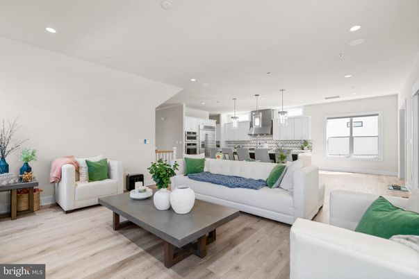 Interior, Kitchen, Living room, Pendant Lights, Recessed Lighting, Stainless Steel Appliances, Wood Texture Flooring
