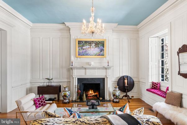 Chandelier, Fireplace, Interior, Living room, Wood Texture Flooring
