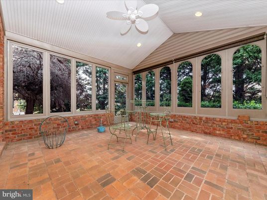 Interior, Recessed Lighting, Stone Walls, Sun Room
