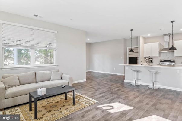 Interior, Kitchen, Living room, Pendant Lights, Recessed Lighting, Stainless Steel Appliances, Wood Texture Flooring