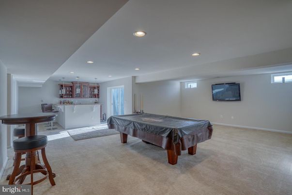 Billiard Table, Game Room, Interior, Pendant Lights, Recessed Lighting