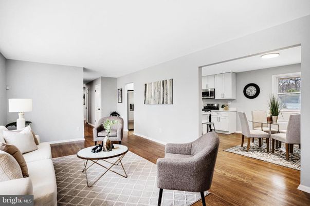 Dining room, Interior, Kitchen, Living room, Recessed Lighting, Stainless Steel Appliances, Wood Texture Flooring