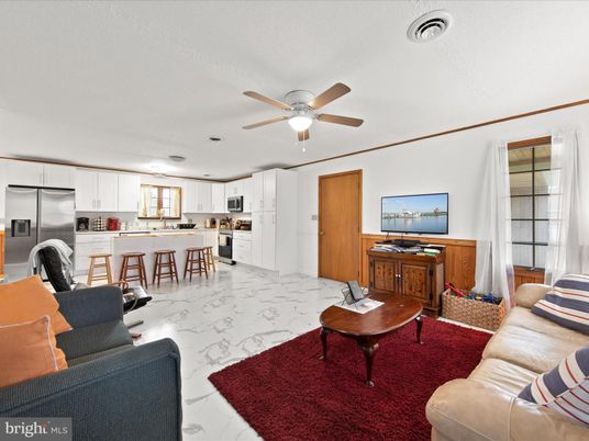 Interior, Kitchen, Living room, Marble, Stainless Steel Appliances