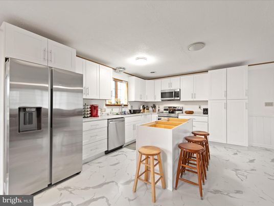Interior, Kitchen, Marble, Stainless Steel Appliances