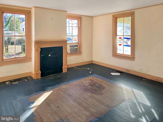Empty room, Fireplace, Interior, Wood Texture Flooring
