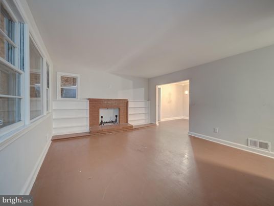 Empty room, Fireplace, Interior, Wood Texture Flooring