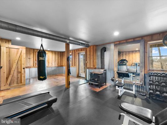 Fitness Equipment, Interior, Recessed Lighting, Wooden Walls