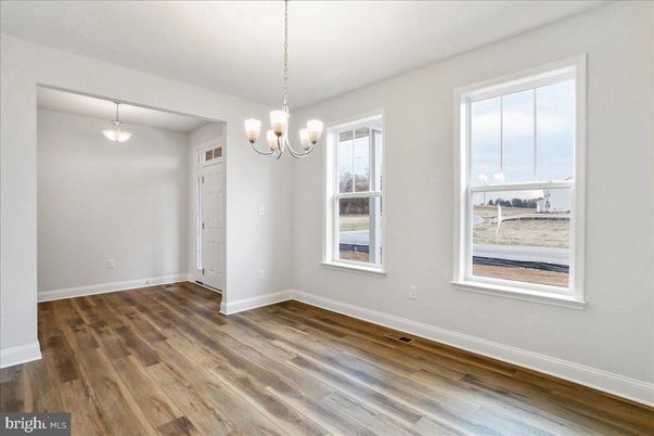 Chandelier, Empty room, Interior, Pendant Lights, Wood Texture Flooring