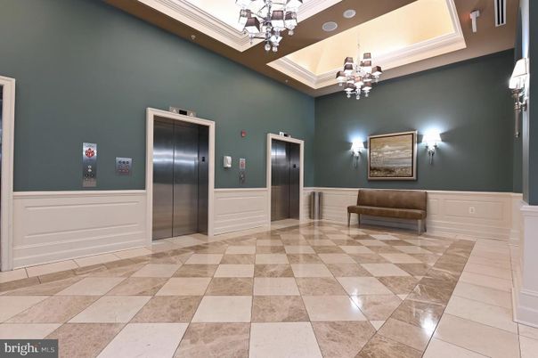 Chandelier, Elevator, Interior
