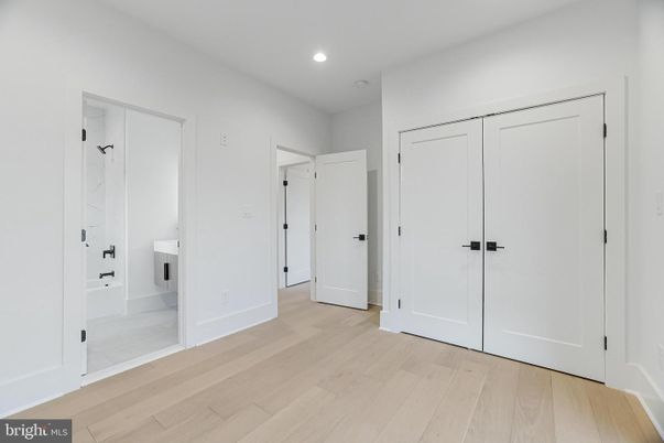 Bathroom, Empty room, Interior, Recessed Lighting, Wood Texture Flooring