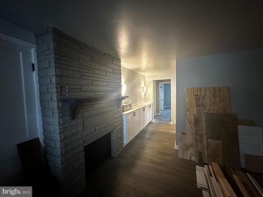Fireplace, Interior, Stone Walls, Wood Texture Flooring