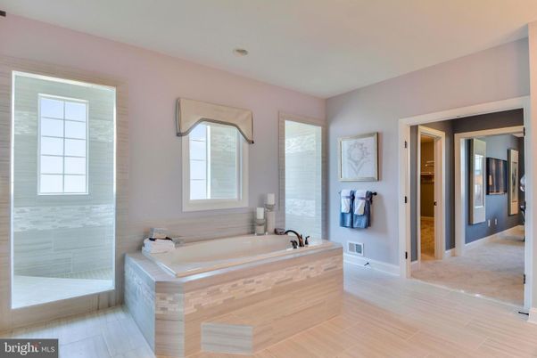 Bathroom, Interior, Recessed Lighting, Wood Texture Flooring