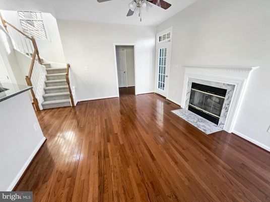 Empty room, Fireplace, Interior, Wood Texture Flooring