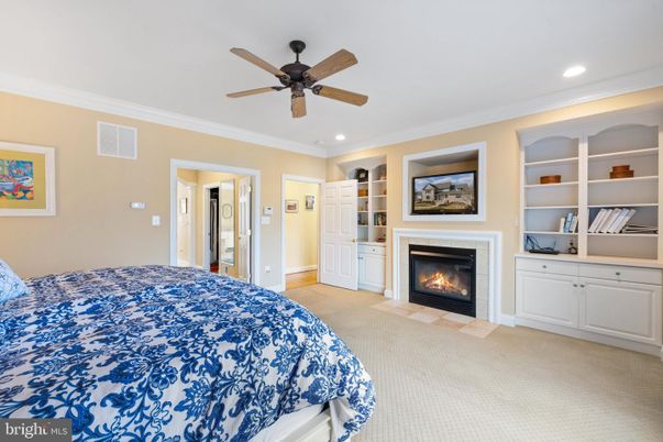 Bedroom, Fireplace, Interior, Recessed Lighting