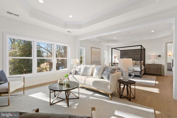 Bedroom, Interior, Living room, Recessed Lighting, Wood Texture Flooring