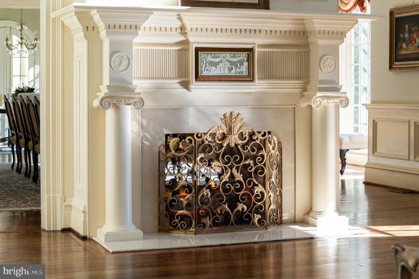 Fireplace, Interior, Wood Texture Flooring