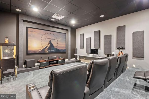 Home Theatre Room, Interior, Projection Screen, Recessed Lighting, Theatre Room