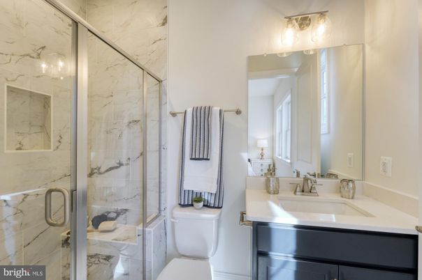 Bathroom, Glass Shower, Interior, Marble Walls