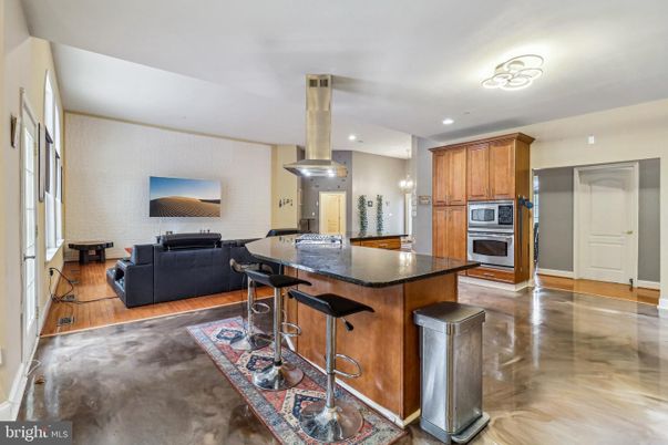Interior, Kitchen, Living room, Recessed Lighting, Wood Texture Flooring