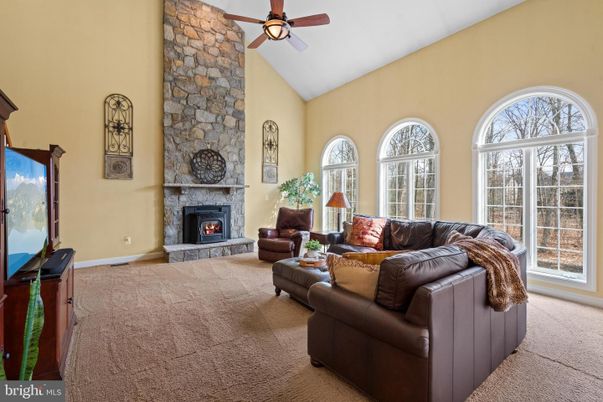 Fireplace, Interior, Living room, Stone Walls