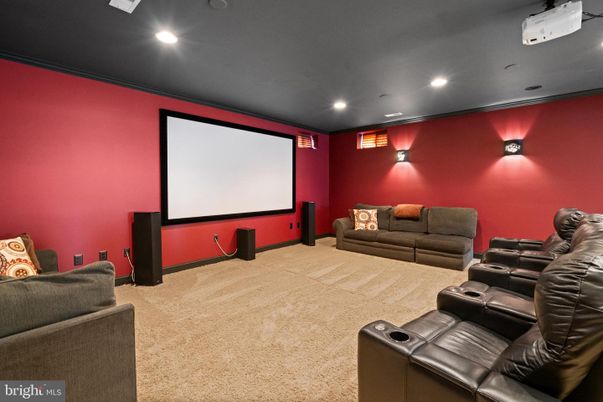 Home Theatre Room, Interior, Projection Screen, Recessed Lighting, Theatre Room