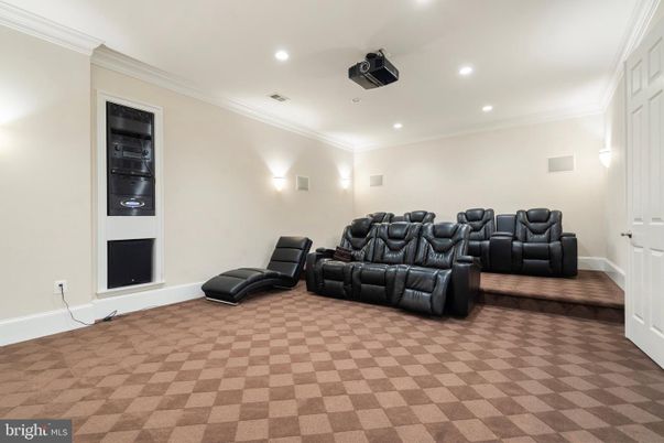 Home Theatre Room, Interior, Projection Screen, Recessed Lighting, Theatre Room