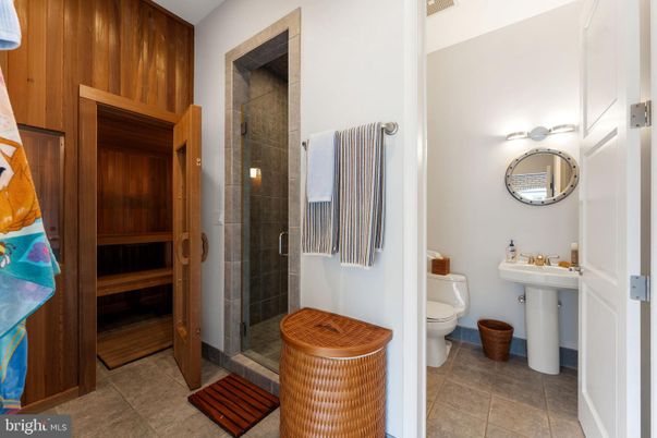 Bathroom, Glass Shower, Interior, Sauna Room