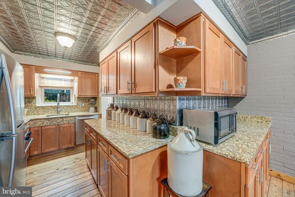 Interior, Kitchen, Wood Texture Flooring