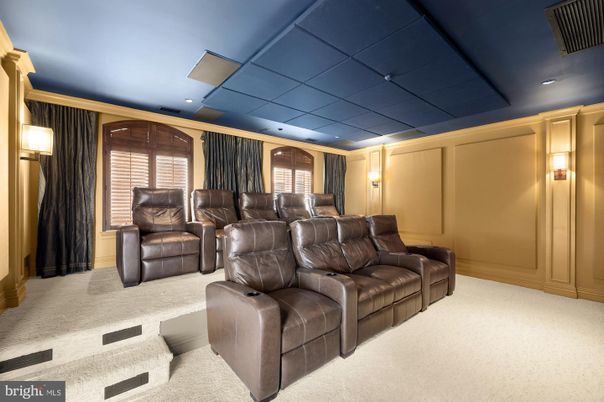 Home Theatre Room, Interior, Projection Screen, Recessed Lighting, Theatre Room