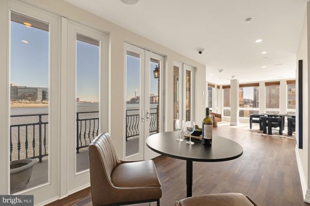 Dining room, Interior, Recessed Lighting, Water, Wood Texture Flooring