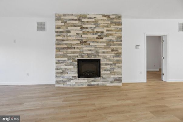 Empty room, Fireplace, Interior, Wood Texture Flooring