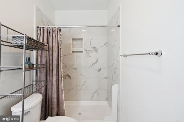 Bathroom, Glass Shower, Interior, Marble Walls