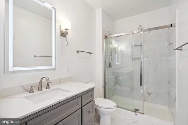 Bathroom, Glass Shower, Interior, Marble, Marble Walls
