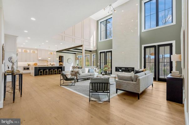 Interior, Kitchen, Living room, Pendant Lights, Recessed Lighting, Wood Texture Flooring