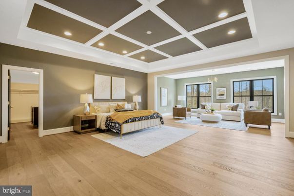 Bedroom, Interior, Living room, Recessed Lighting, Wood Texture Flooring