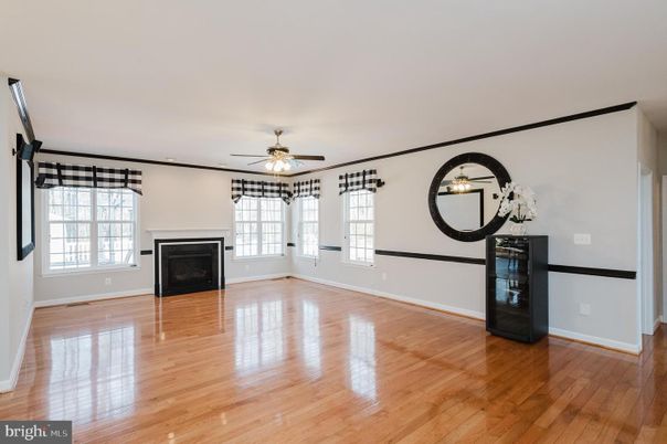 Empty room, Fireplace, Interior, Wood Texture Flooring
