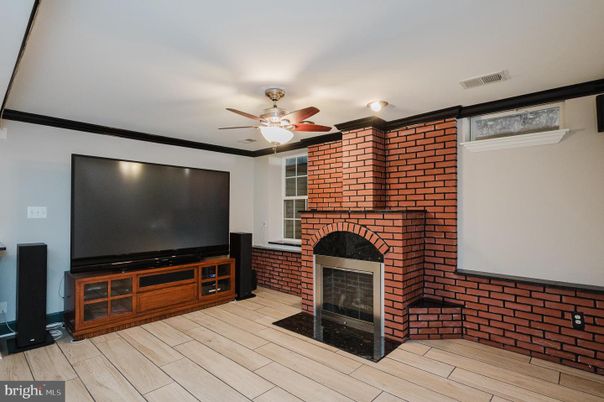 Fireplace, Interior, Stone Walls, Wood Texture Flooring
