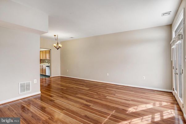 Chandelier, Empty room, Interior, Wood Texture Flooring