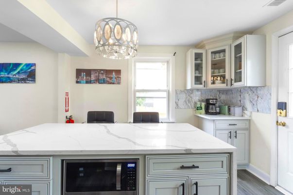 Interior, Kitchen, Pendant Lights, Wood Texture Flooring