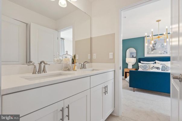 Bathroom, Dual Sink Vanities, Interior, Pendant Lights