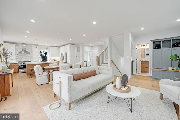 Dining room, Interior, Kitchen, Living room, Pendant Lights, Recessed Lighting, Stainless Steel Appliances, Wood Texture Flooring