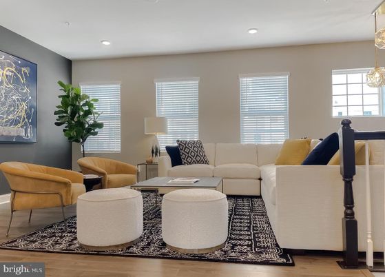 Interior, Living room, Pendant Lights, Recessed Lighting, Wood Texture Flooring