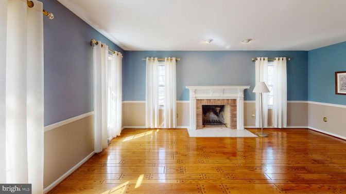 Empty room, Fireplace, Interior, Wood Texture Flooring