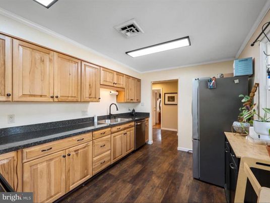 Interior, Kitchen, Wood Texture Flooring