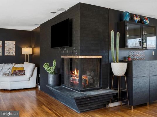 Fireplace, Interior, Wood Texture Flooring