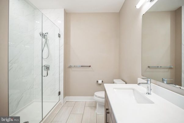 Bathroom, Glass Shower, Interior, Marble Walls