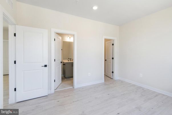 Bathroom, Empty room, Interior, Recessed Lighting, Wood Texture Flooring