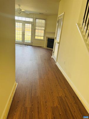 Empty room, Fireplace, Interior, Wood Texture Flooring