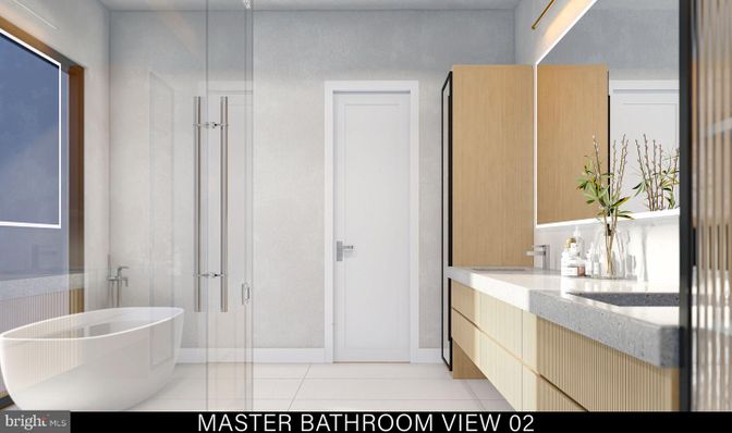 Bathroom, Free Standing Baths, Glass Shower, Interior