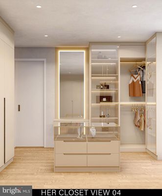 Interior, Recessed Lighting, Walk-in Closets, Wood Texture Flooring